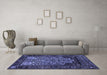 Machine Washable Persian Blue Traditional Rug in a Living Room, wshtr1679blu