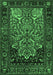 Machine Washable Persian Emerald Green Traditional Area Rugs, wshtr1679emgrn