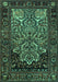 Machine Washable Persian Turquoise Traditional Area Rugs, wshtr1679turq