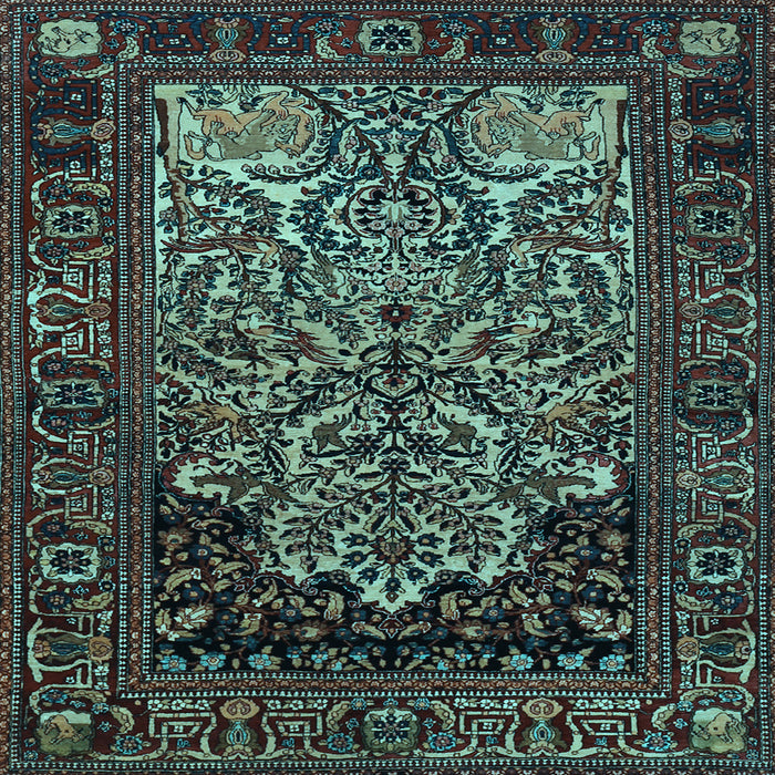 Square Persian Light Blue Traditional Rug, tr1679lblu
