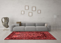 Machine Washable Persian Red Traditional Rug, wshtr1679red