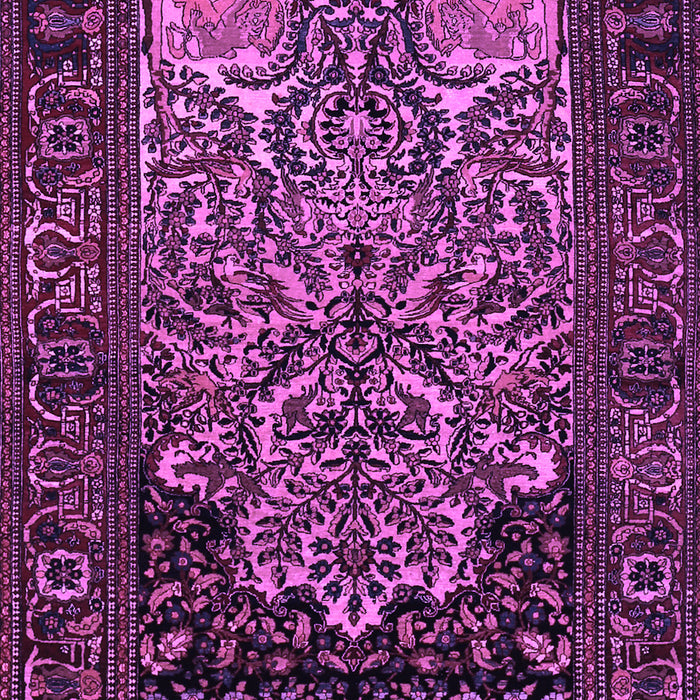 Machine Washable Persian Purple Traditional Area Rugs, wshtr1679pur