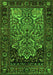 Serging Thickness of Machine Washable Persian Green Traditional Area Rugs, wshtr1679grn