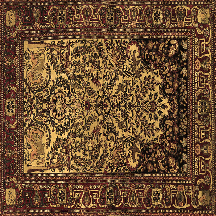 Square Persian Brown Traditional Rug, tr1679brn