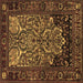 Square Persian Brown Traditional Rug, tr1679brn