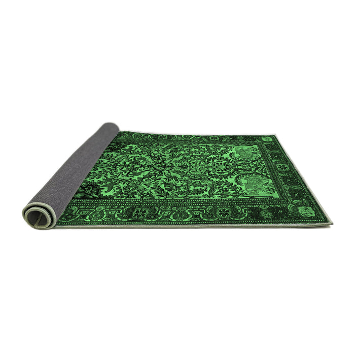 Sideview of Persian Emerald Green Traditional Rug, tr1679emgrn