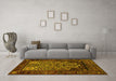 Machine Washable Persian Yellow Traditional Rug in a Living Room, wshtr1679yw