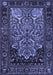 Machine Washable Persian Blue Traditional Rug, wshtr1679blu