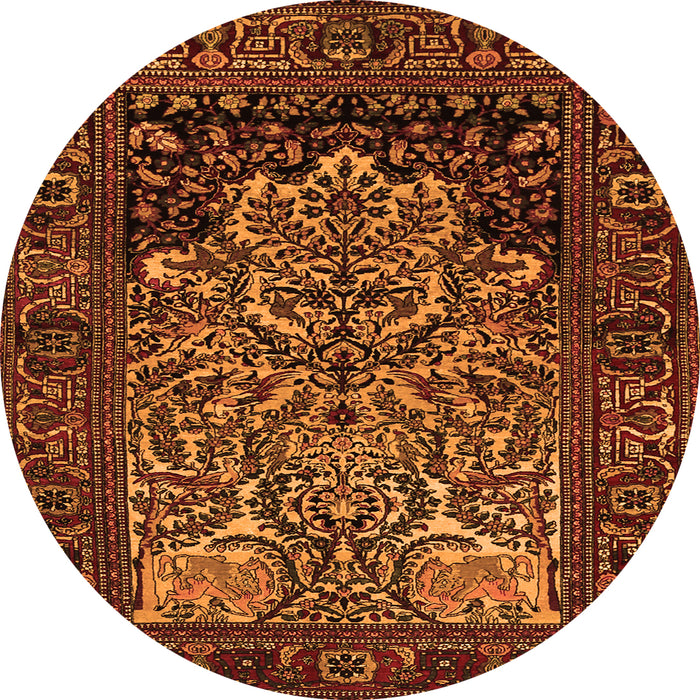 Square Persian Orange Traditional Rug, tr1679org