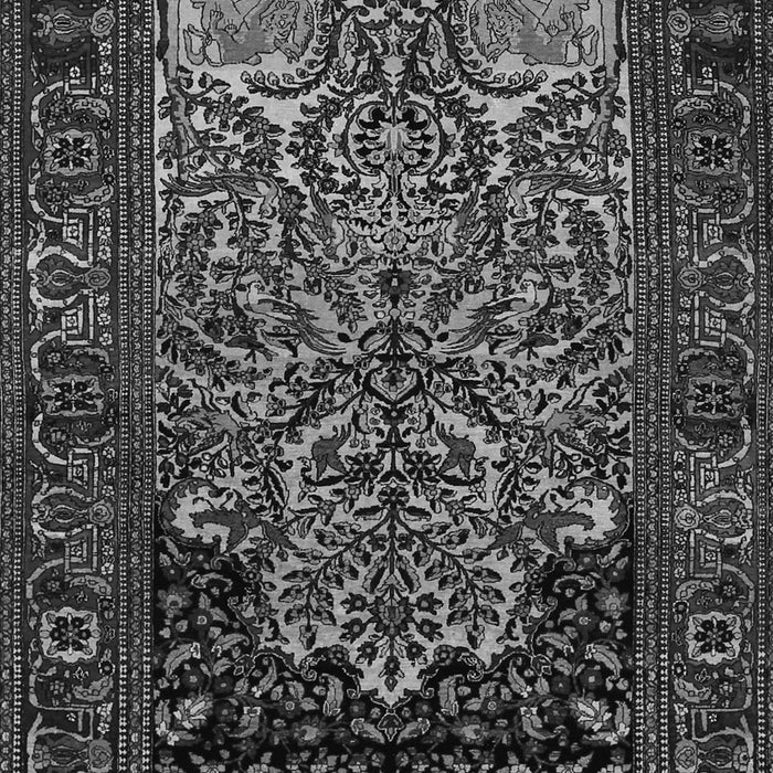 Serging Thickness of Machine Washable Persian Gray Traditional Rug, wshtr1679gry