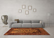 Machine Washable Persian Orange Traditional Area Rugs in a Living Room, wshtr1679org