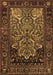 Machine Washable Persian Brown Traditional Rug, wshtr1679brn