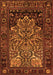 Serging Thickness of Machine Washable Persian Orange Traditional Area Rugs, wshtr1679org