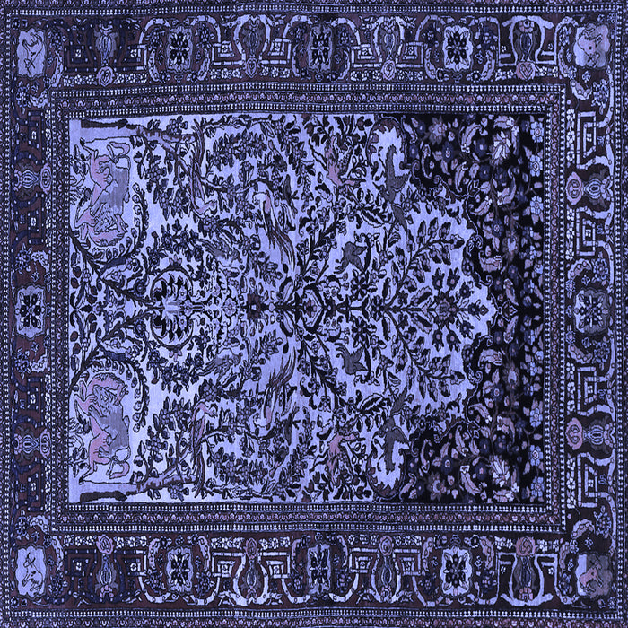 Square Persian Blue Traditional Rug, tr1679blu