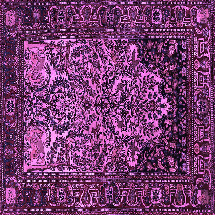 Square Persian Purple Traditional Rug, tr1679pur