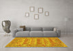 Machine Washable Persian Yellow Traditional Rug in a Living Room, wshtr167yw