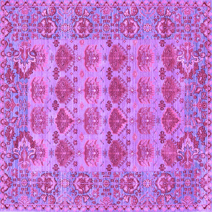 Square Machine Washable Persian Purple Traditional Area Rugs, wshtr167pur