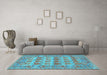 Machine Washable Persian Light Blue Traditional Rug in a Living Room, wshtr167lblu