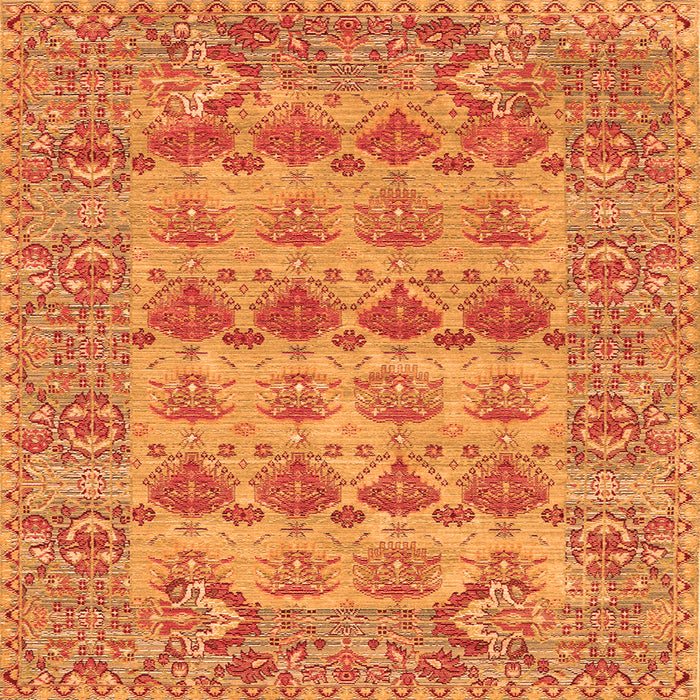 Serging Thickness of Persian Orange Traditional Rug, tr167org