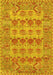 Machine Washable Persian Yellow Traditional Rug, wshtr167yw