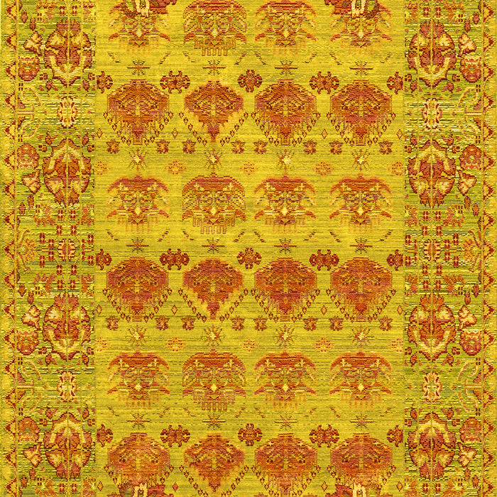 Machine Washable Persian Yellow Traditional Rug, wshtr167yw
