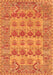 Serging Thickness of Machine Washable Persian Orange Traditional Area Rugs, wshtr167org