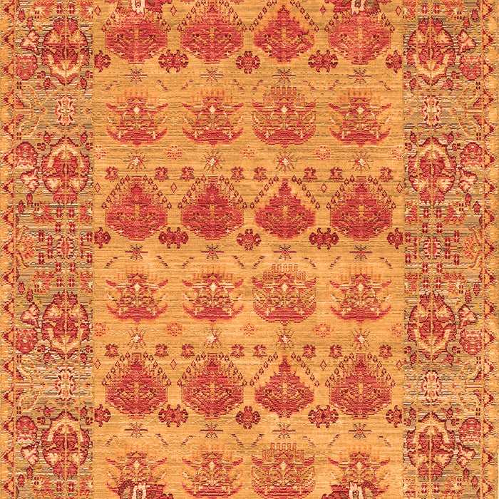 Serging Thickness of Machine Washable Persian Orange Traditional Area Rugs, wshtr167org