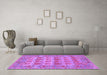 Machine Washable Persian Purple Traditional Area Rugs in a Living Room, wshtr167pur