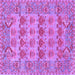 Square Persian Purple Traditional Rug, tr167pur