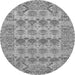 Machine Washable Persian Gray Traditional Rug, wshtr167gry