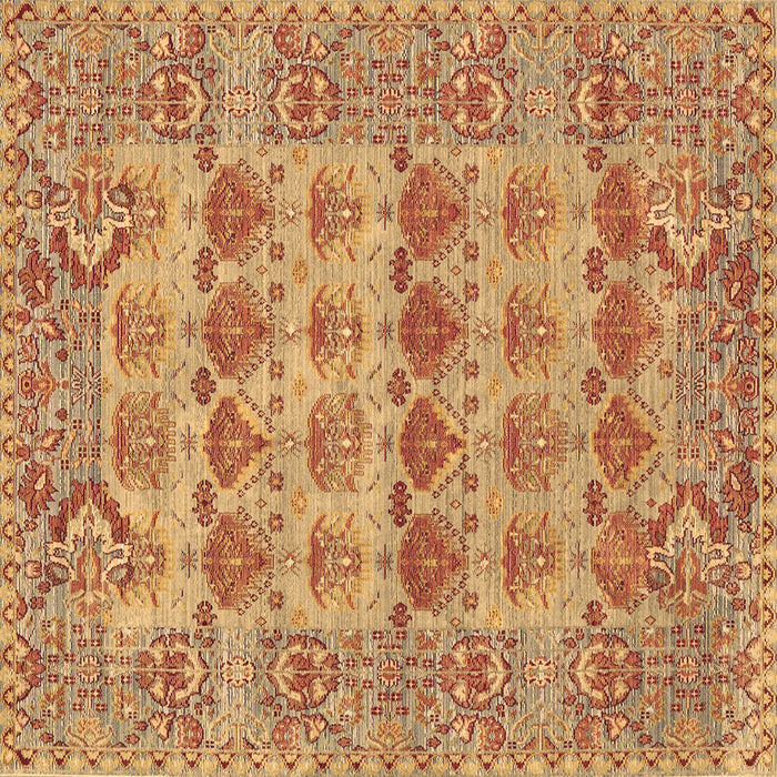 Square Persian Brown Traditional Rug, tr167brn