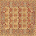 Square Persian Brown Traditional Rug, tr167brn