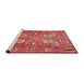 Sideview of Machine Washable Traditional Red Rug, wshtr1680