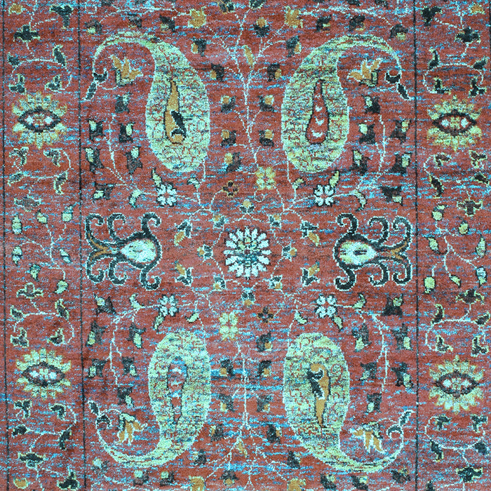 Machine Washable Persian Light Blue Traditional Rug, wshtr1680lblu