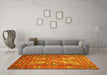 Machine Washable Persian Yellow Traditional Rug in a Living Room, wshtr1680yw