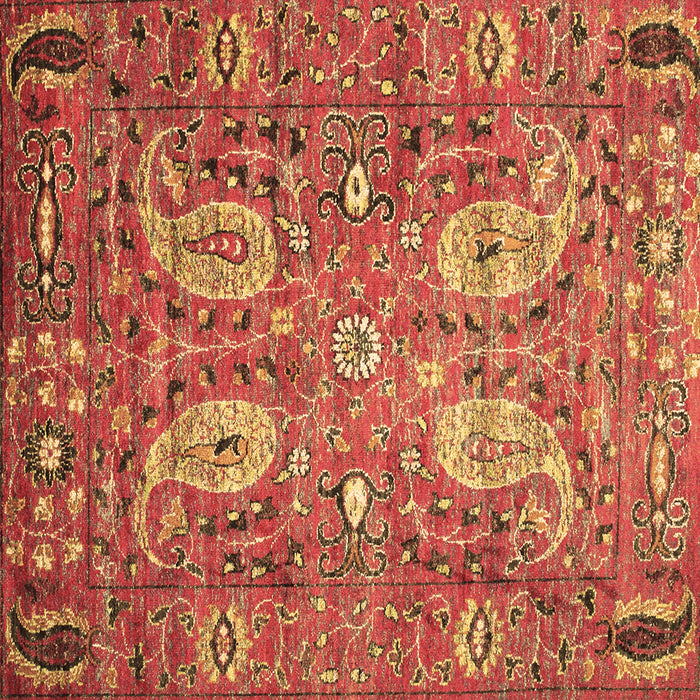 Square Machine Washable Persian Brown Traditional Rug, wshtr1680brn