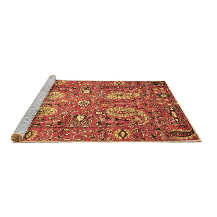 Sideview of Machine Washable Persian Brown Traditional Rug, wshtr1680brn
