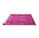 Sideview of Machine Washable Persian Pink Traditional Rug, wshtr1680pnk