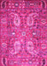 Machine Washable Persian Pink Traditional Rug, wshtr1680pnk