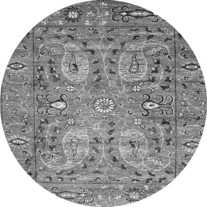 Machine Washable Persian Gray Traditional Rug, wshtr1680gry