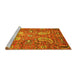 Sideview of Machine Washable Persian Yellow Traditional Rug, wshtr1680yw