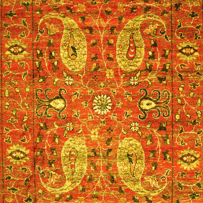 Machine Washable Persian Yellow Traditional Rug, wshtr1680yw