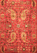 Serging Thickness of Machine Washable Persian Orange Traditional Area Rugs, wshtr1680org