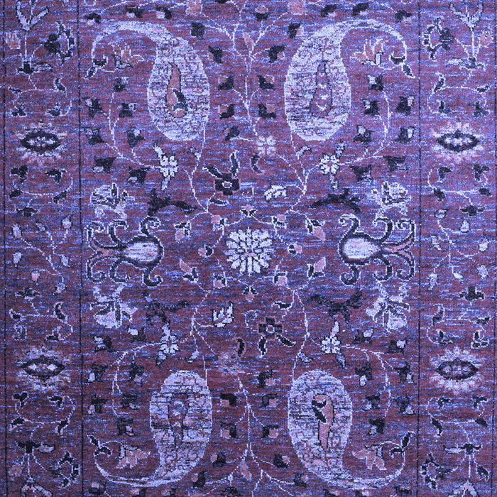 Machine Washable Persian Blue Traditional Rug, wshtr1681blu