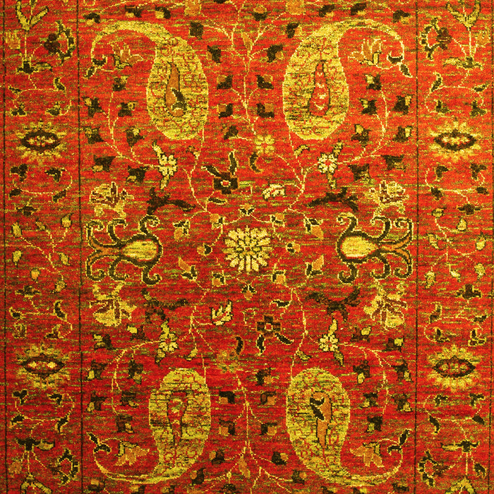Machine Washable Persian Yellow Traditional Rug, wshtr1681yw