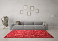 Machine Washable Persian Red Traditional Rug, wshtr1681red