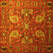 Square Persian Yellow Traditional Rug, tr1681yw