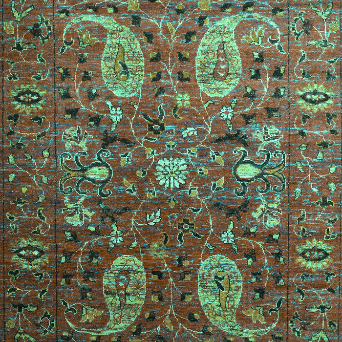 Machine Washable Persian Turquoise Traditional Area Rugs, wshtr1681turq