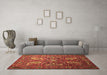 Machine Washable Persian Brown Traditional Rug in a Living Room,, wshtr1681brn