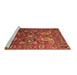 Sideview of Machine Washable Persian Brown Traditional Rug, wshtr1681brn